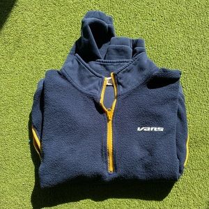 Vans Navy Blue 3/4 Zip Crew Neck